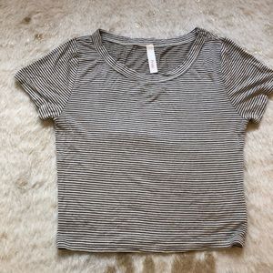 Soft striped crop top